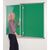 Tamperproof lockable coloured felt office noticeboards - double - green