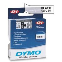 DYMO "D1" Feliratozógép szalag 9 mm x 7 m fekete-víztiszta (GD40910)