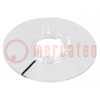 Collar with pointer; polycarbonate; transparent; push-in; 31mm