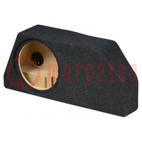 Car loudspeaker enclosure; MDF; black melange; textil; 250mm