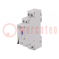 Relay: installation; bistable,impulse; NO x2; Ucoil: 24VDC; 20A