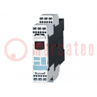 Module: spanning controle relais; op DIN-rail; DPDT; 250VAC/3A