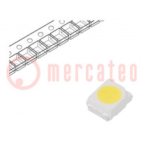 LED; SMD; 3528,PLCC2; bianco freddo; 6÷10lm; 4650-5350K; 80; 120°