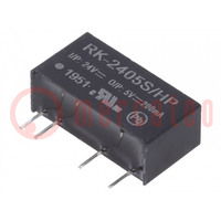 Converter: DC/DC; 1W; Uin: 21.6÷26.4V; Uout: 5VDC; Iout: 200mA; SIP7