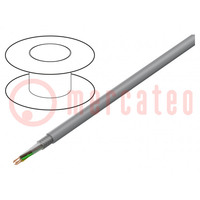 Wire; ELITRONIC® LIYCY; 5x0.75mm2; tinned copper braid; PVC; grey