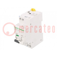 RCBO breaker; Inom: 10A; Ires: 30mA; Max surge current: 250A; IP20