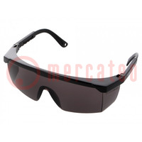 Safety spectacles; Lens: gray; Resistance to: hot metal splashes