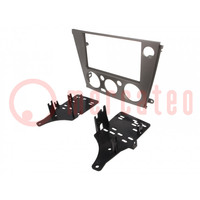 Radio frame; Subaru; 2 DIN; silver