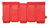 Modellbeispiel: Fahrbahnteiler (Schrammborde) -Big Mexico-, rot (Art. 39162)