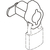 Skizze zu SISO Blocco del mandrino 300 sx, bloccaggio tramite lucchetto, zama cromata