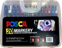 Marker Posca, w plastikowym etui, 20 sztuk, mix kolorów