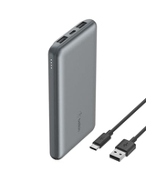 BELKIN BATTERIE EXTERNE 10000MAH, CHARGEUR EXTERNE, 1 PORT USB-C ET 2 PORTS USB-A, JUSQU'À 15 W, CÂBLE USB-A VERS USB-C, BATTERI