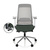 Bürostuhl / Drehstuhl CHIARO T2 WHITE Netzstoff / Stoff dunkelgrün / grau hjh OFFICE