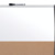 Kombitafel mit Bogenrahmen, Aluminium, magnetisch/Kork, 585x430 mm, kork/weiß