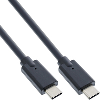 InLine USB 3.2 Gen.2x2 Kabel, USB-C Stecker/Stecker, schwarz, 0,3m
