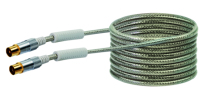 Schwaiger KVKHD100S531 coax-kabel 10 m IEC Transparant