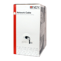 Lindy 305m CAT5e U/UTP External Solid Network Bulk Cable, Black