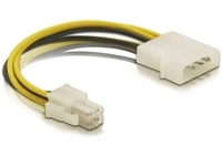 DeLOCK Cable P4 male > Molex 4pin male Multicolor 0,13 m