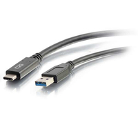 C2G 0.9m (3ft) USB C Cable - USB A 3.0 (3A) - M/M USB Type C Cable - Black
