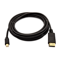 V7 Mini-DisplayPort (m) vers DisplayPort (m), 3 mètres, 10 pieds – Noir