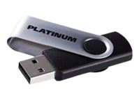 Platinum TWISTER USB flash drive 2 GB USB Type-A 2.0 Zwart, Zilver