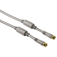 Hama Satellite Connection Cable, F-plug - F-plug, 100 dB, 1.5 m coaxial cable F-Male Plug Silver