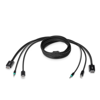 Belkin F1D9019B10T toetsenbord-video-muis (kvm) kabel Zwart 3 m