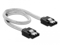 DeLOCK 85341 SATA-Kabel 0,3 m SATA 7-pin Schwarz, Transparent