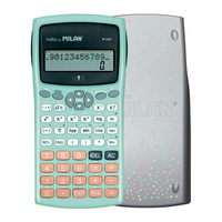 Milan M240 calculadora Bolsillo Calculadora científica Negro, Plata, Turquesa