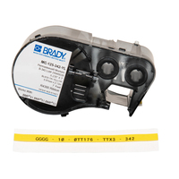 Brady MC-125-342-YL etichetta per stampante Nero, Giallo Etichetta per stampante autoadesiva