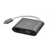 C2G USB-C® naar HDMI® en VGA MST Multiport Adapter - 4K 30Hz - Wit