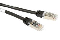 Panduit 1m, Cat 6a S/FTP networking cable Black Cat6a