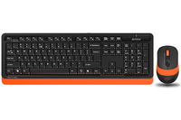 A4Tech Fstyler FG1010 toetsenbord Inclusief muis RF Draadloos QWERTY Engels Zwart, Oranje