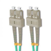 Qoltec 54353 fibre optic cable 1 m 2x SC OM4 Green