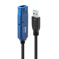 Lindy 43362 USB-kabel 30 m USB 3.2 Gen 1 (3.1 Gen 1) USB A Zwart, Blauw