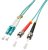 Lindy 15m OM3 LC - ST Duplex kabel optyczny Turkusowy
