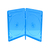 MediaRange BOX38-4-30 funda para discos ópticos Caja transparente para CD 4 discos Azul, Transparente