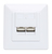 Intellinet 2-Port Cat6a 10G Shielded RJ45 Wall Plate Flush Mount with Faceplate, STP, Signal White RAL9003