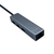 AISENS Conversor USB 3.0 a ethernet gigabit 10/100/1000 Mbps + Hub 3 x USB 3.0, Gris, 15 cm