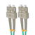 Qoltec 54356 câble de fibre optique 10 m 2x SC OM4 Vert
