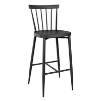 Bolero Windsor Hochhocker aus Aluminium in Schwarz (2er-Pack). Packungsmenge: