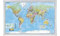 FRANKEN Carte du monde, à fixer, (l)1.380 x (H)880 mm (70010173)