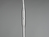 Kleine LED Stehleuchte Silber Stoffschirm Weiß mit Flexarm, Höhe 130cm