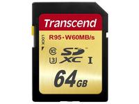 SD Card 64GB Transcend SDXC UHS-I U3 95/60 MB/s