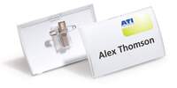 Durable Name Badge Click Fold PP 54 x 90mm with Combi Clip - Pack of 25