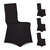Relaxdays Stuhlhussen, 4er Set, universeller Stretch Stuhlbezug, Bankettstuhl Dekoration, Empfang und Feier, schwarz
