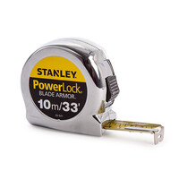 Stanley 0-33-531 Powerlock Metric/Imperial Tape Measure with Blade Armor 10m SKU: STA-0-33-531