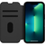 OtterBox Strada - Leder Flip Case - Apple iPhone 13 Pro Shadow - Schwarz - ProPack (ohne Verpackung - nachhaltig) - Schutzhülle