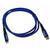 2in1 adatkábel, C típusú USB, villámhoz, nejlon, 1 m, kék-fekete