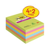 Post-it Super Sticky 101 x 152mm Ultra (Pack of 6) 4690-SSUC-P4+2